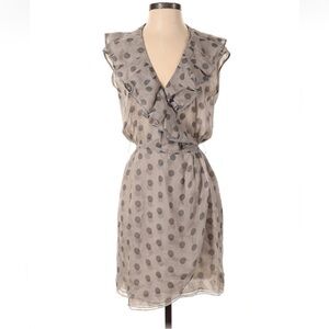 Zac Posen Gray Silk Polka dot dress